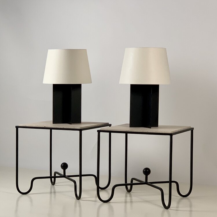 lampe 'Croisillon' noir mate