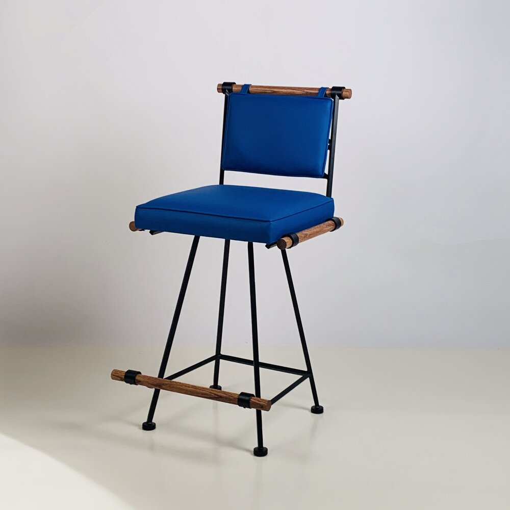 Tabouret 'Los Feliz' bleu