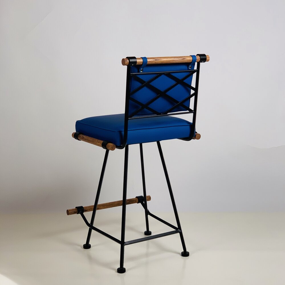 Tabouret 'Los Feliz' bleu
