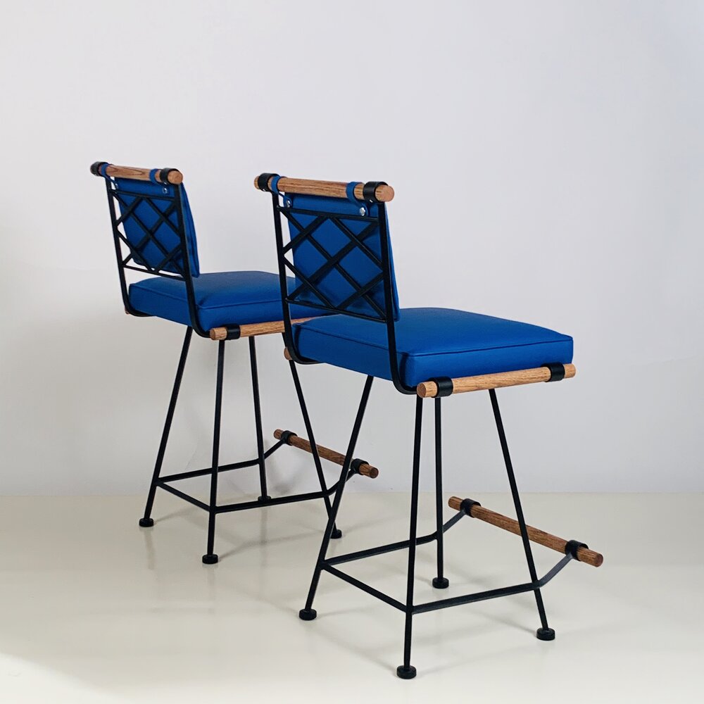 Tabouret 'Los Feliz' bleu