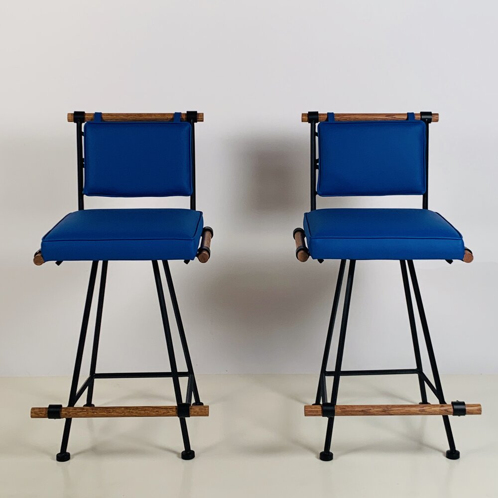 Tabouret 'Los Feliz' bleu