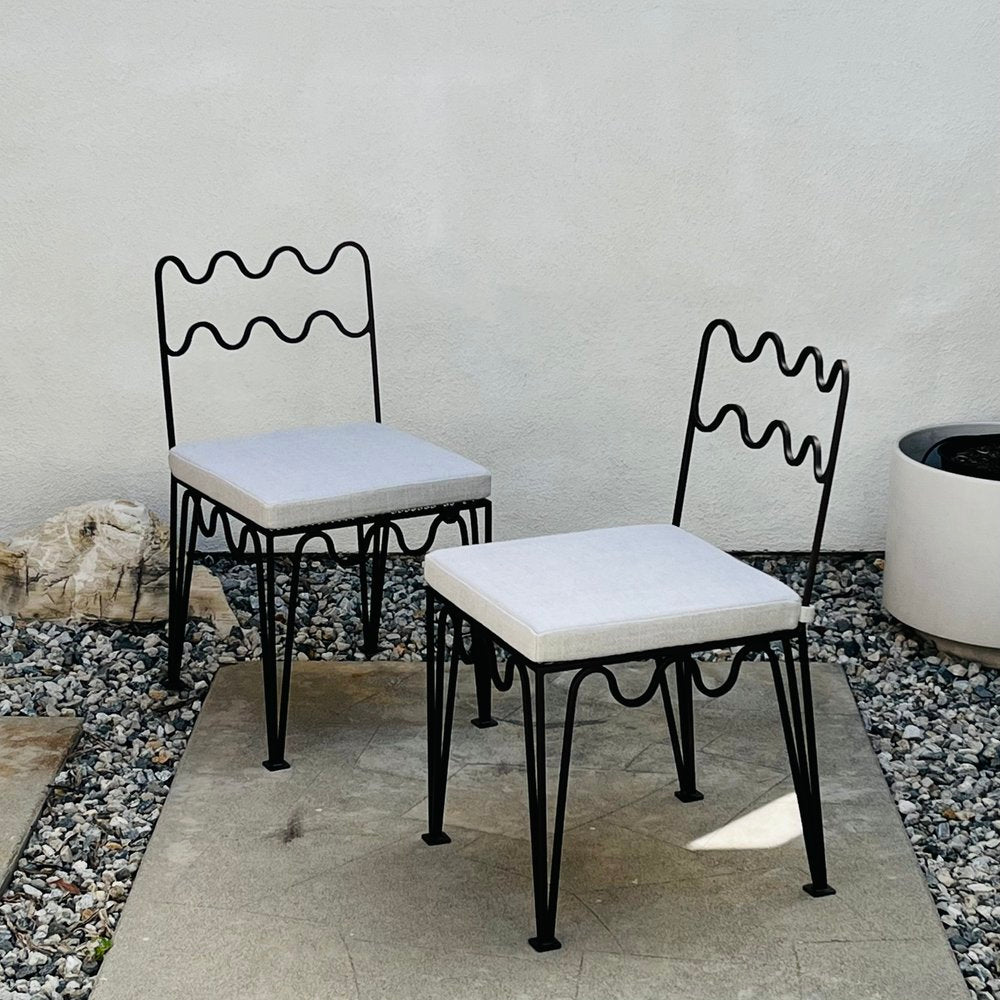 Paire de chaises 'Méandre' pour l'extérieur