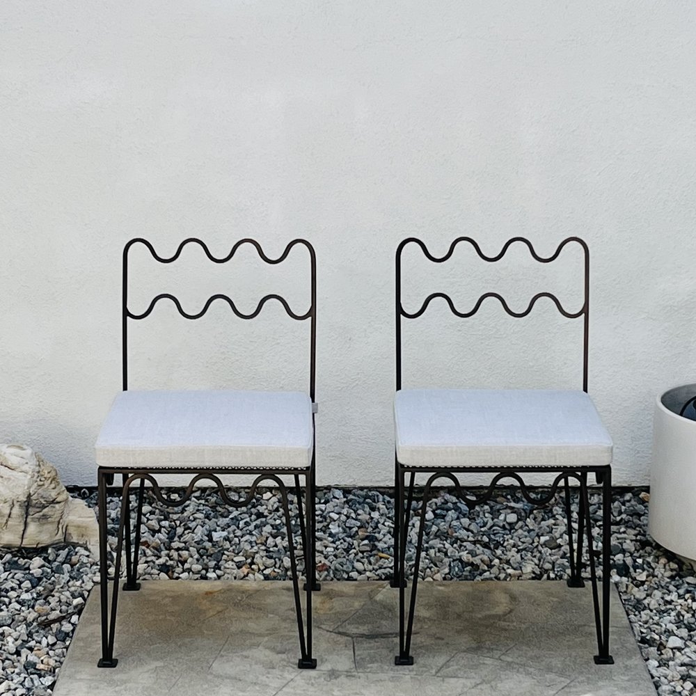 Paire de chaises 'Méandre' pour l'extérieur