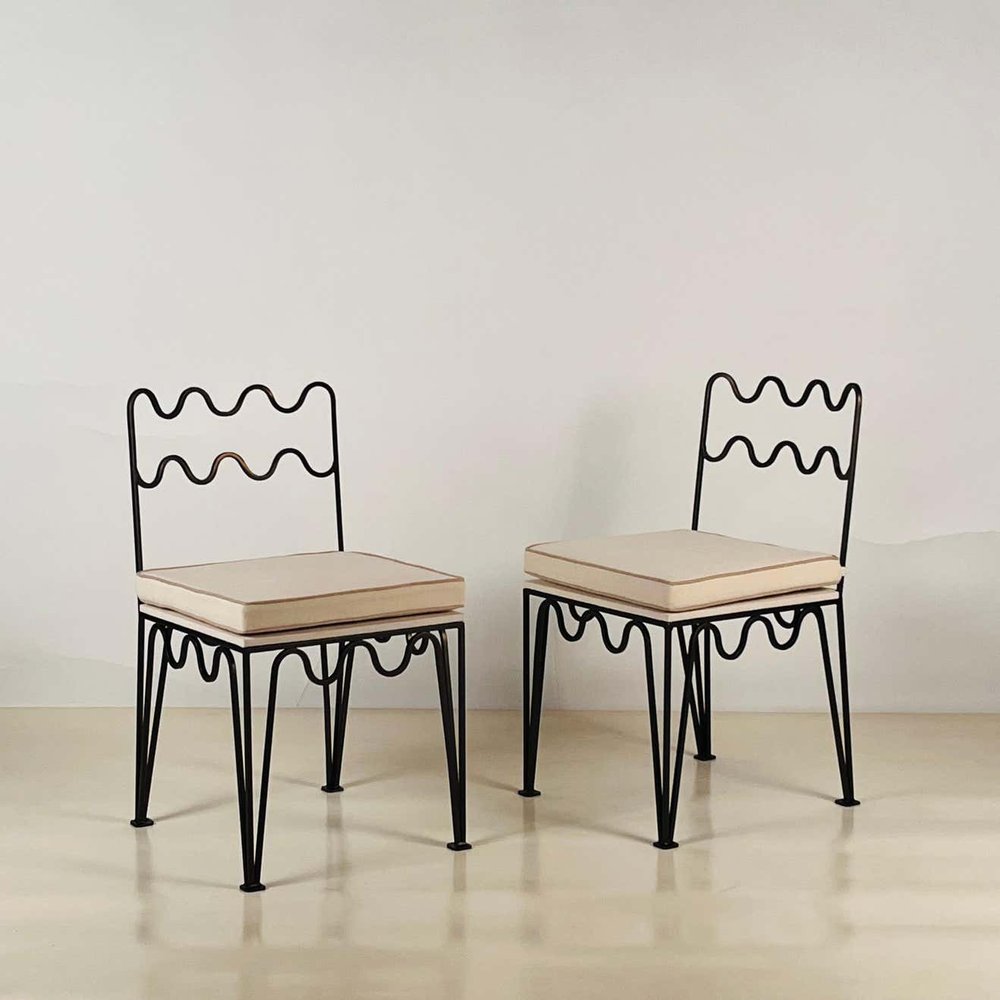 Paire de chaises 'Méandre'