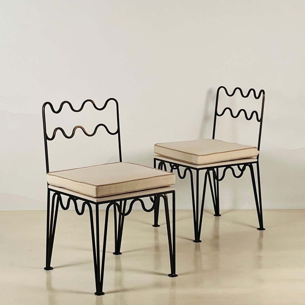Paire de chaises 'Méandre'