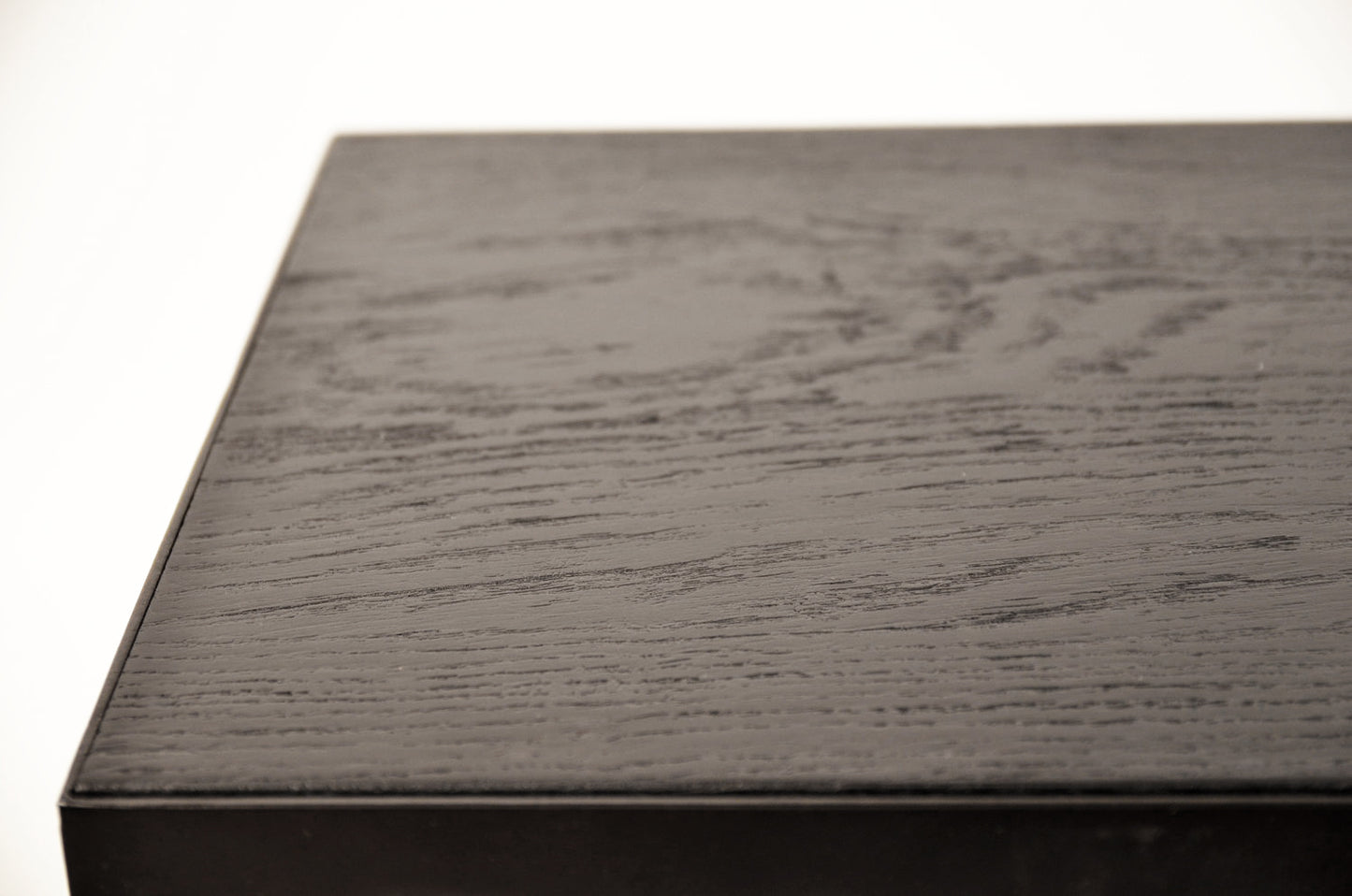 Paire de console modèle 'Esquisse' plateau bois ébonisé