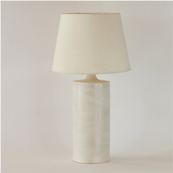 Lampe 'Rouleau' blanc satiné
