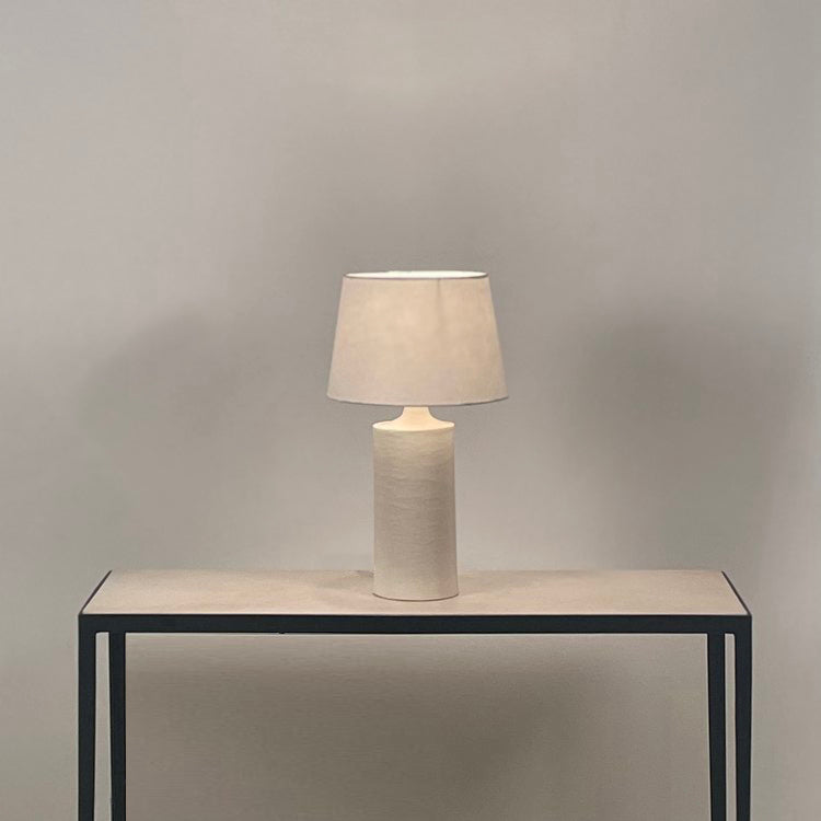 Lampe 'Rouleau' blanc satiné