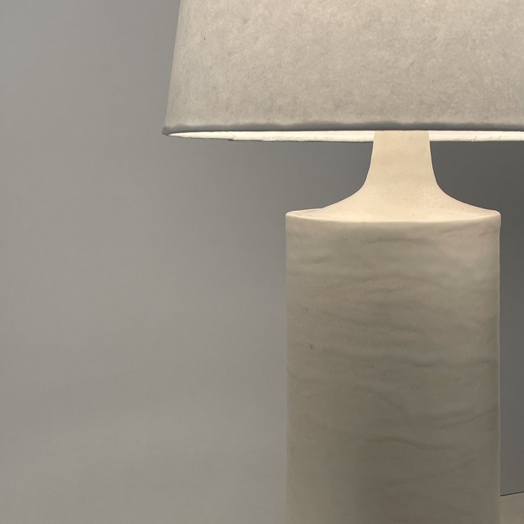 Lampe 'Rouleau' blanc satiné