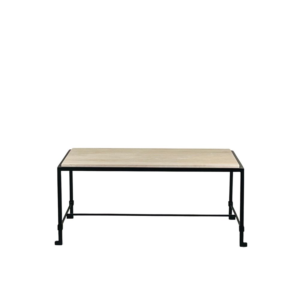 Table basse 'Diagramme' en Travertin