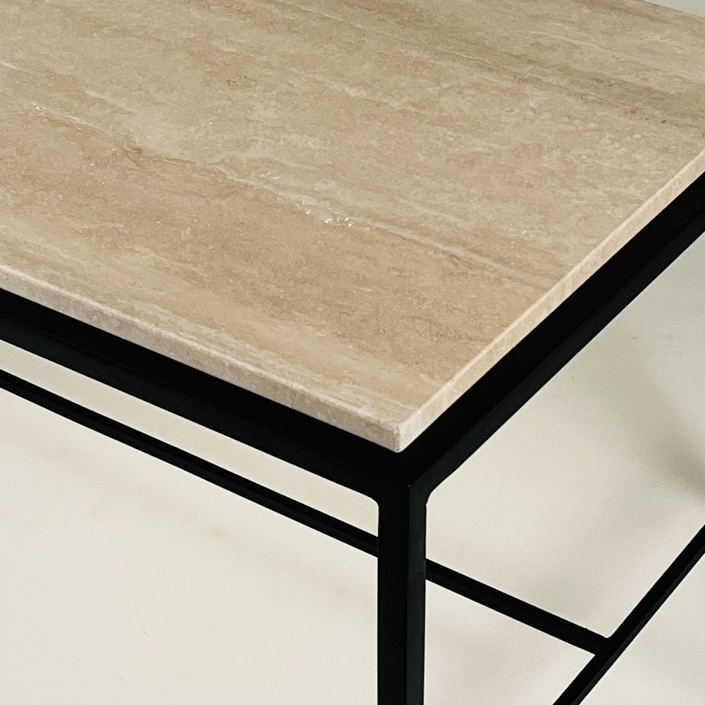Table basse 'Diagramme' en Travertin