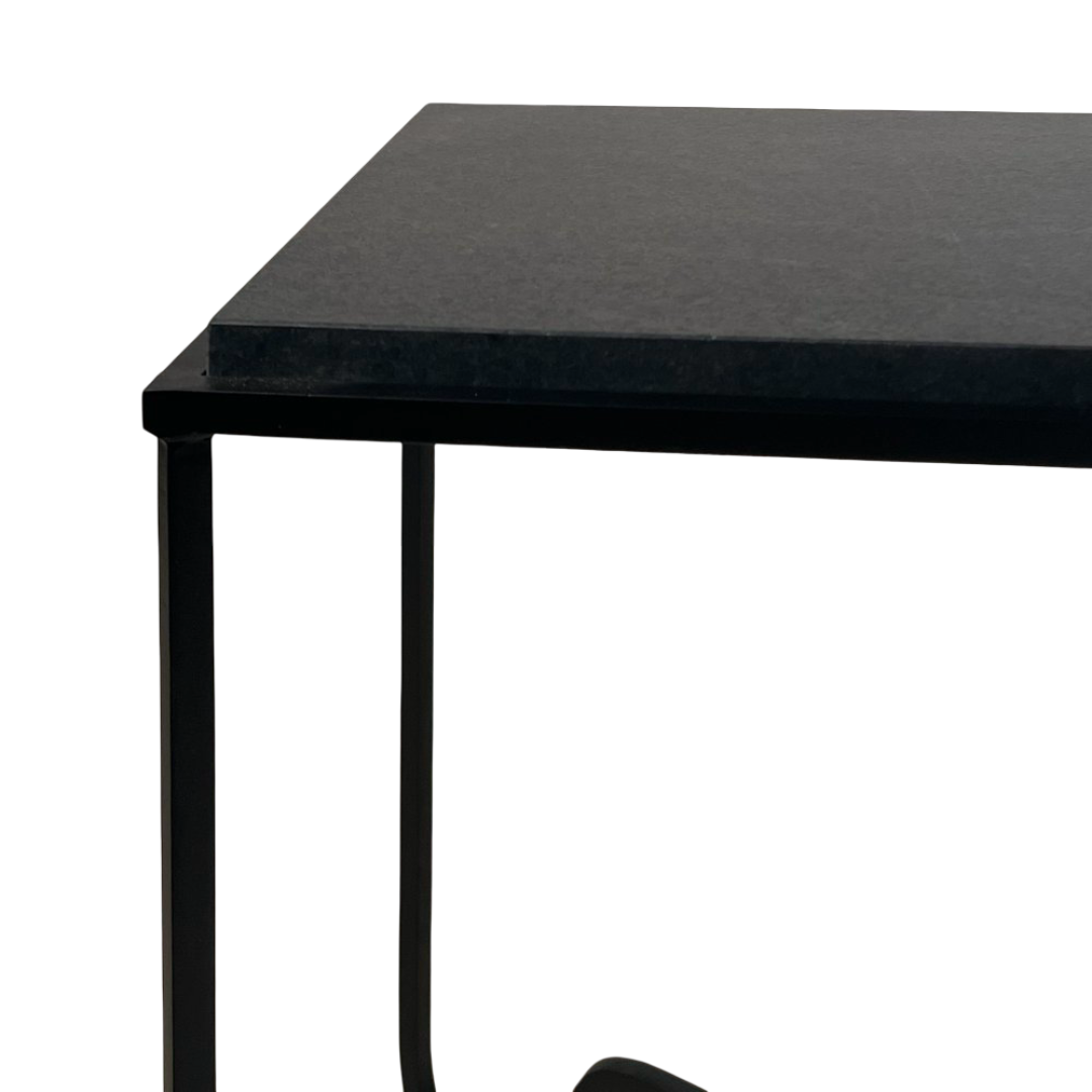 Table d’appoint / bout de canapé 'Entretoise' noire