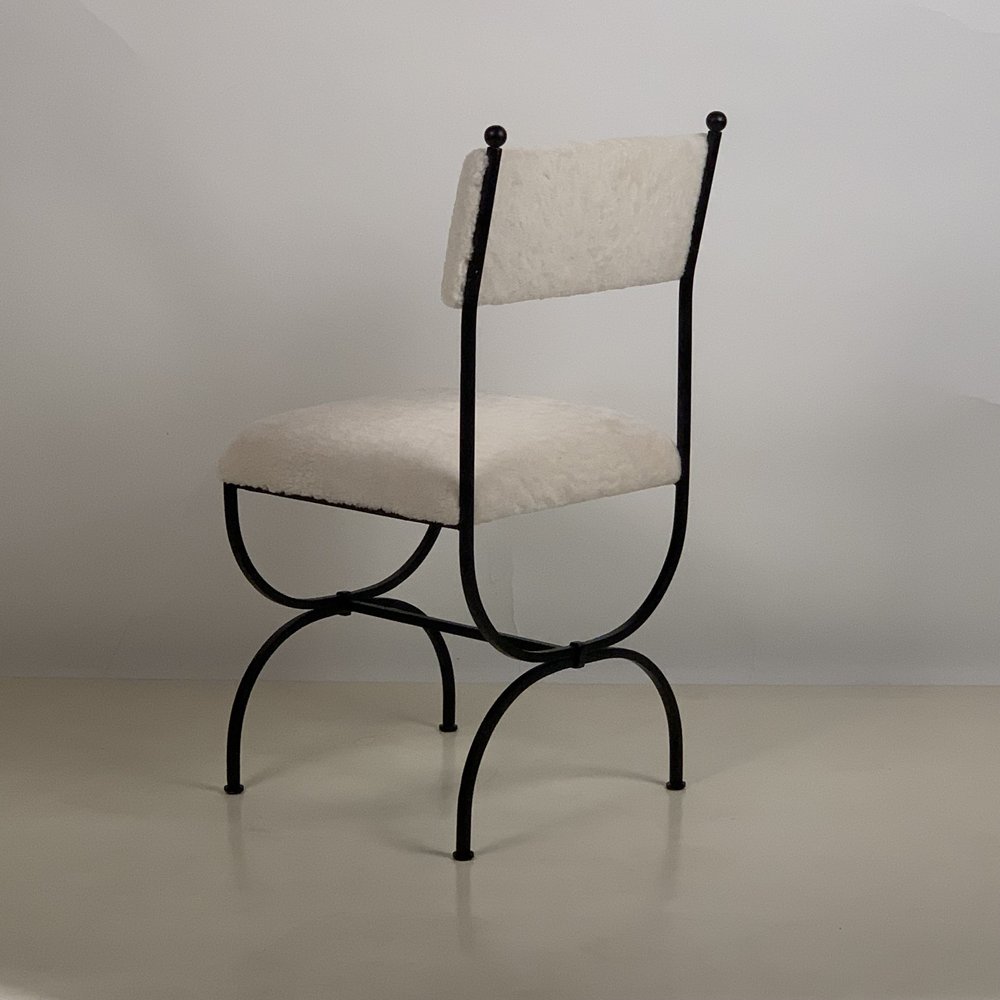 Chaise 'Arcade' revêtement mouton