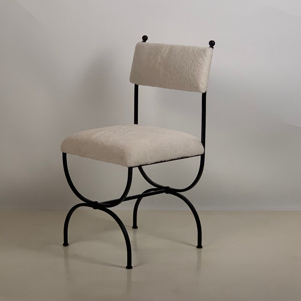 Chaise 'Arcade' revêtement mouton