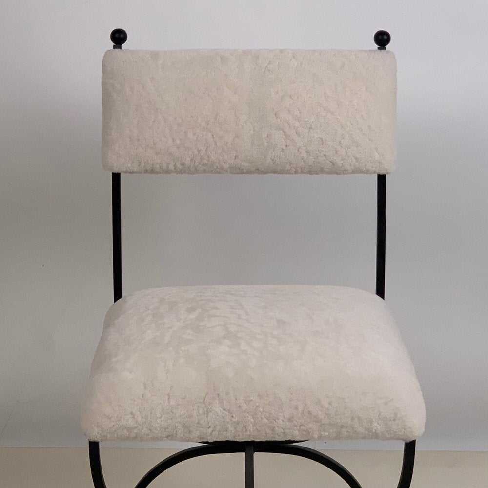 Chaise 'Arcade' revêtement mouton