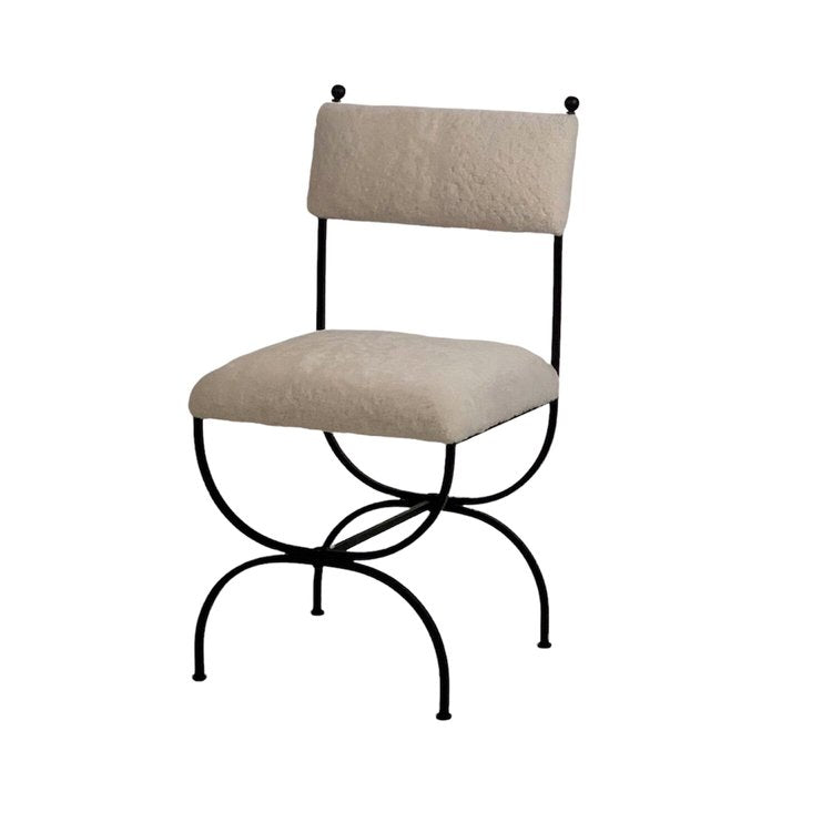 Chaise 'Arcade' revêtement mouton
