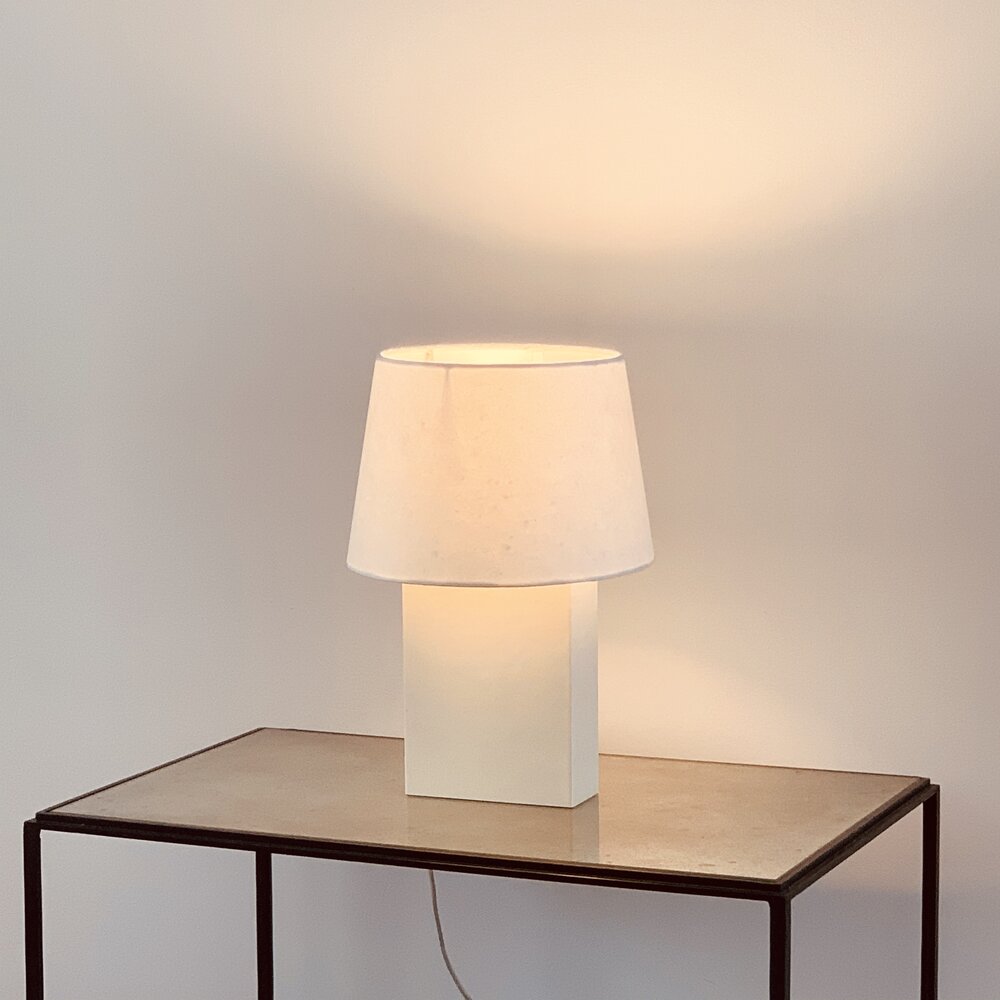 Lampe de table 'Bloc' en Parchemin