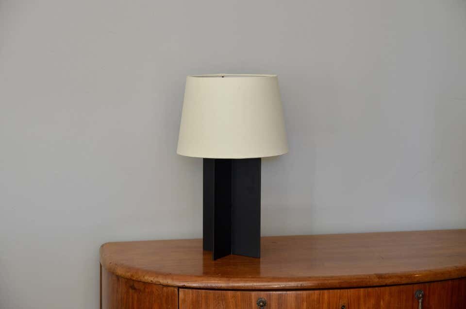 Lampes de table 'Croisillion' noire satiné