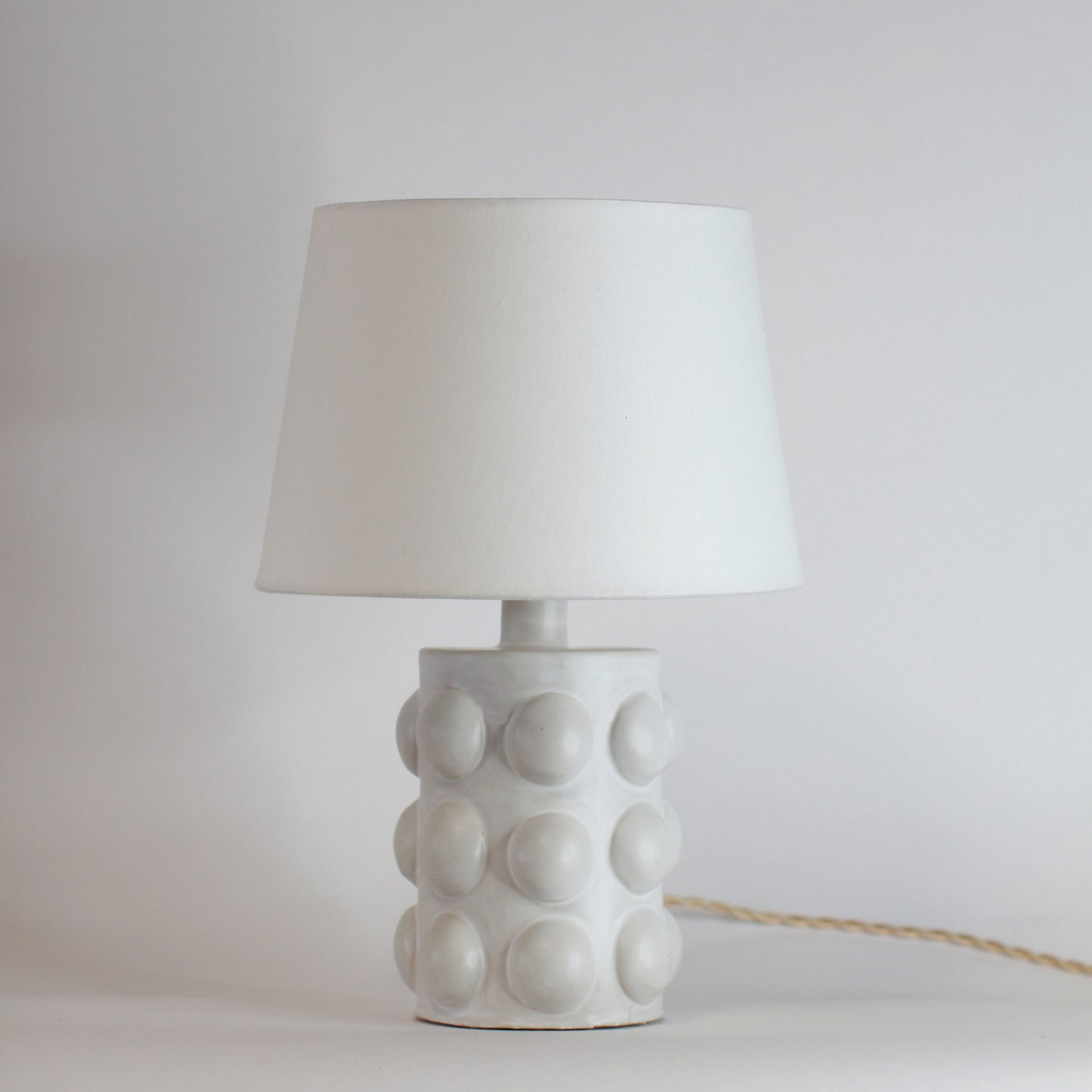 Lampe de table 'Pastille' blanche