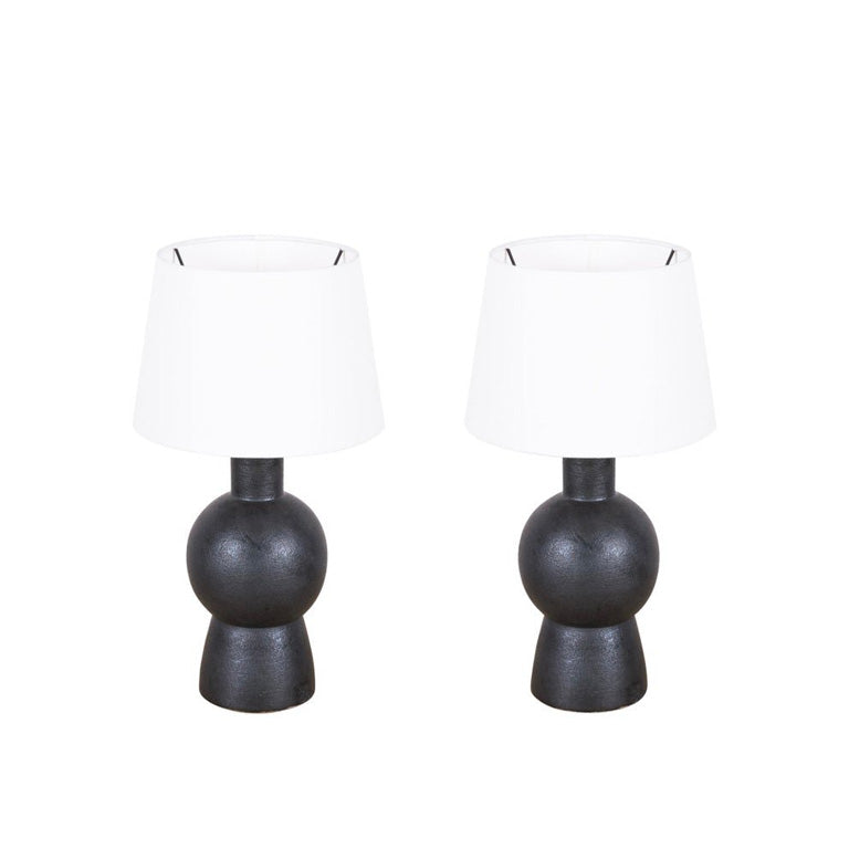 Paire de lampe 'Bilboquet' noir