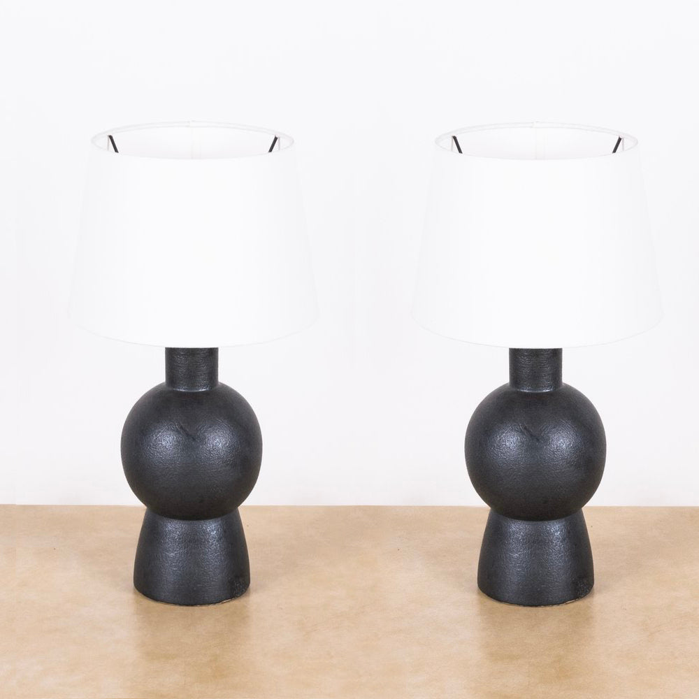 Paire de lampe 'Bilboquet' noir