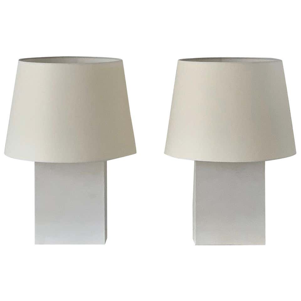 Paire de lampe 'bloc' en Parchemin