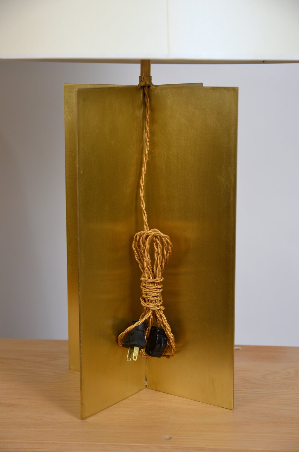 Paire de lampe 'Croisillion' en Laiton