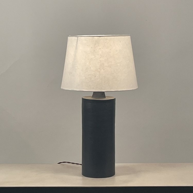 Paire de lampes 'Rouleau' noir satiné