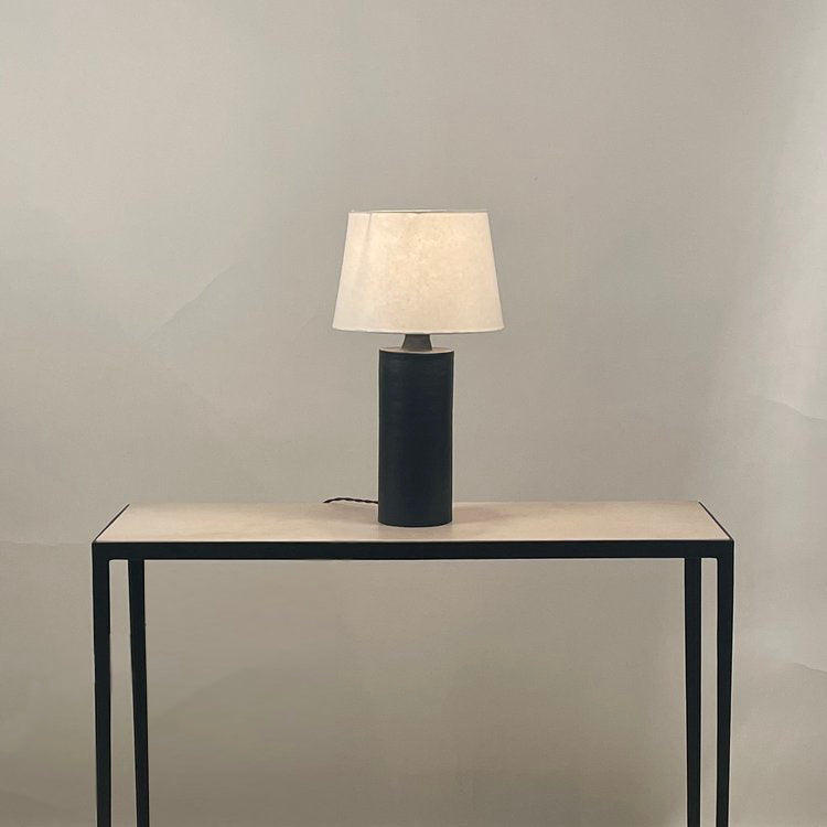 Paire de lampes 'Rouleau' noir satiné