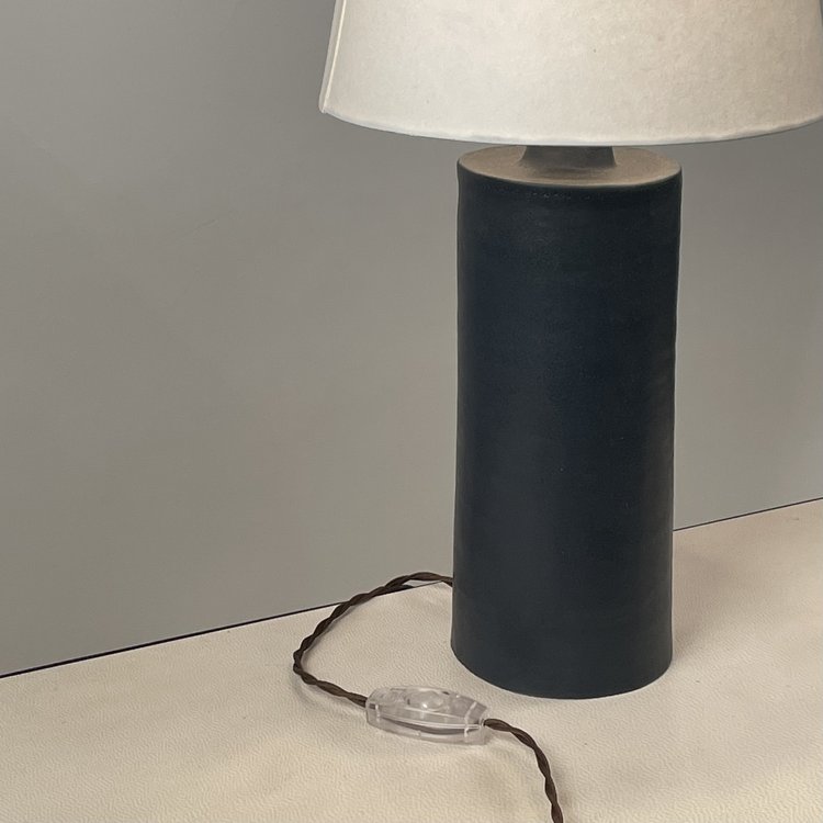 Paire de lampes 'Rouleau' noir satiné