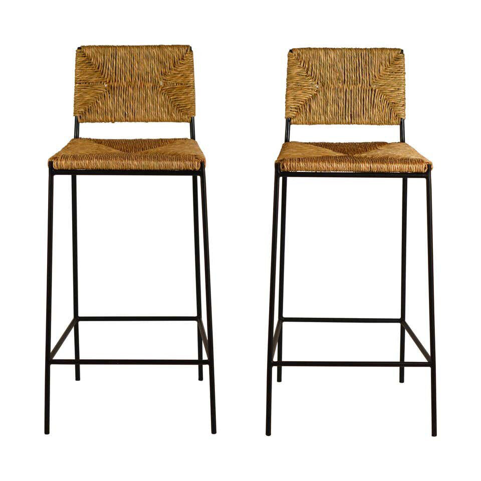 Paire de tabouret de comptoir 'Campagne' noire