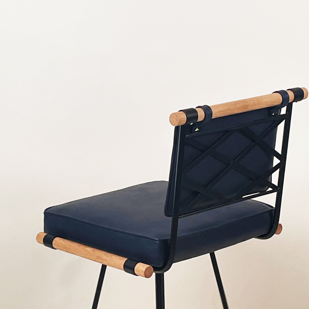 Paire de tabourets pivotants 'Los Feliz' noir