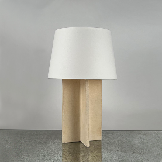Lampe 'Croisillion' en Grès crème