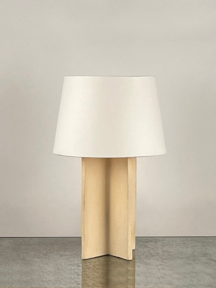 Lampe 'Croisillion' en Grès crème