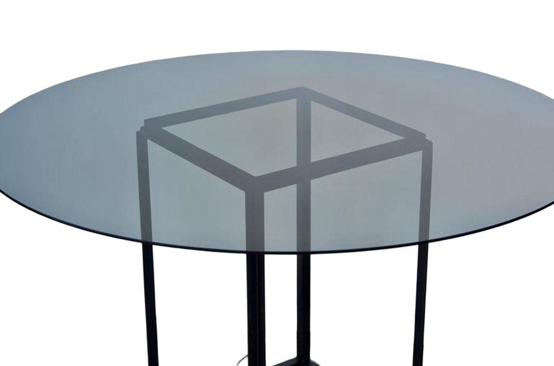 Table de salon 'Cuboid' avec surface en verre