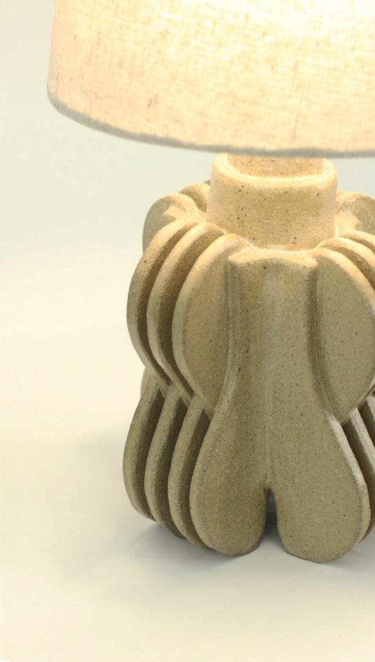 Lampe Strata en Grès brute