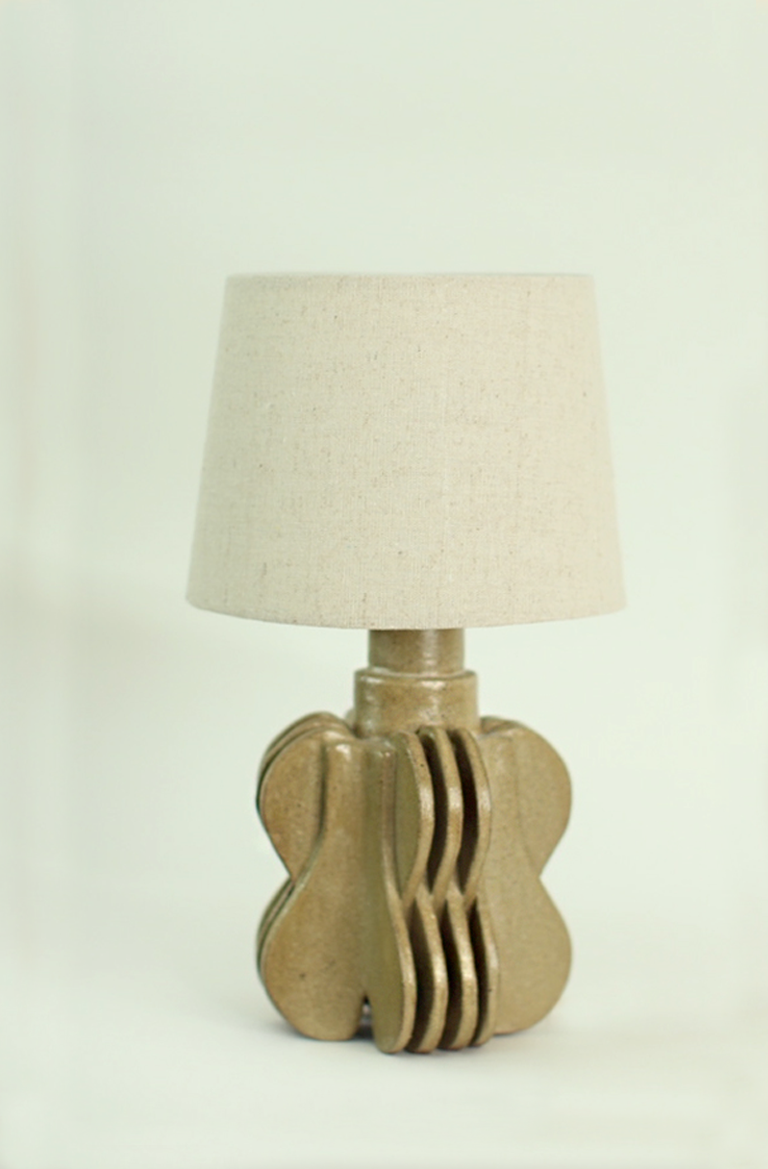 Lampe Strata en Grès brute