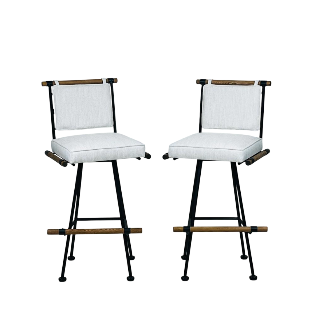 Paire de tabourets de bar pivotants 'Los Feliz'