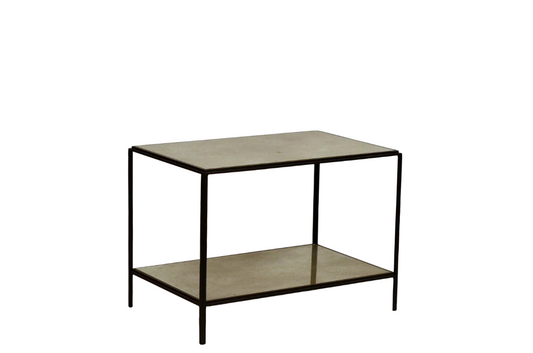 Tables 'Rectiligne' à double plateaux en miroir