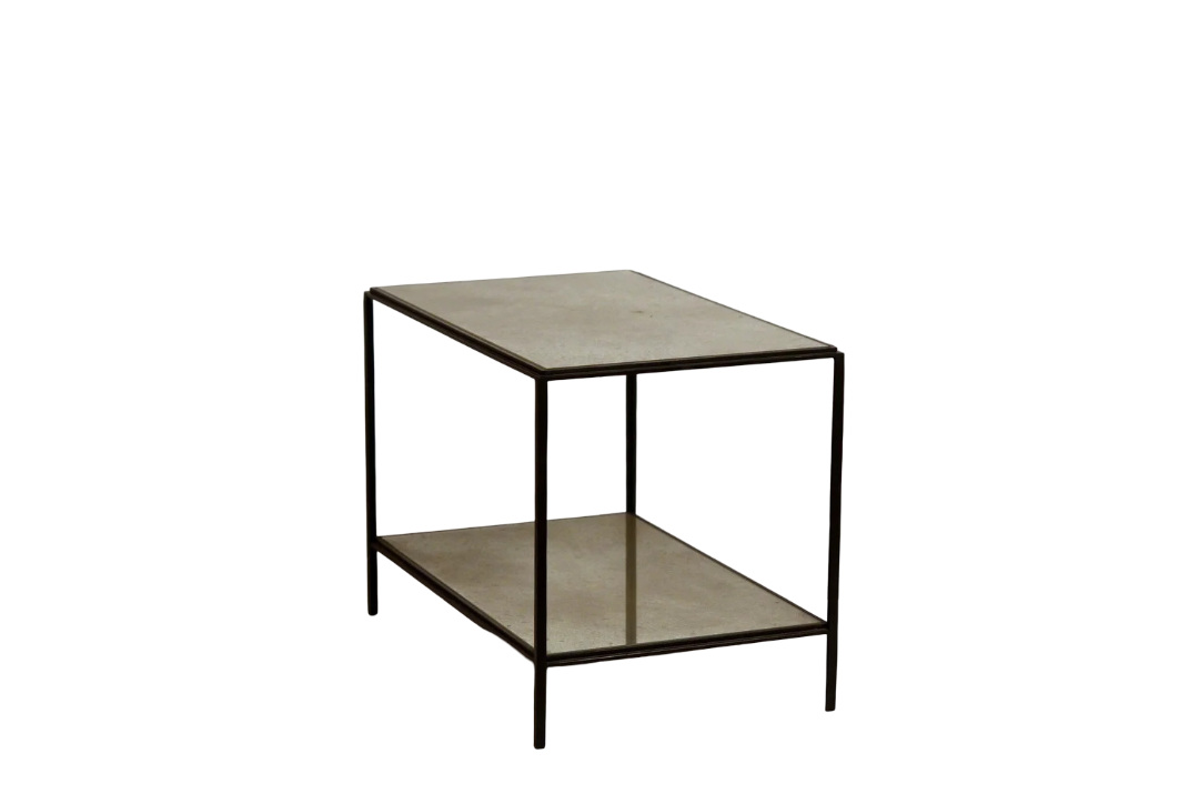 Tables 'Rectiligne' à double plateaux en miroir