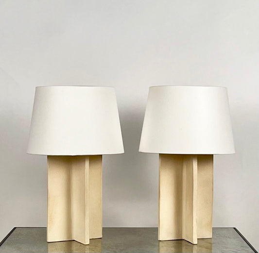 Paire de lampe 'Croisillion' en Grès