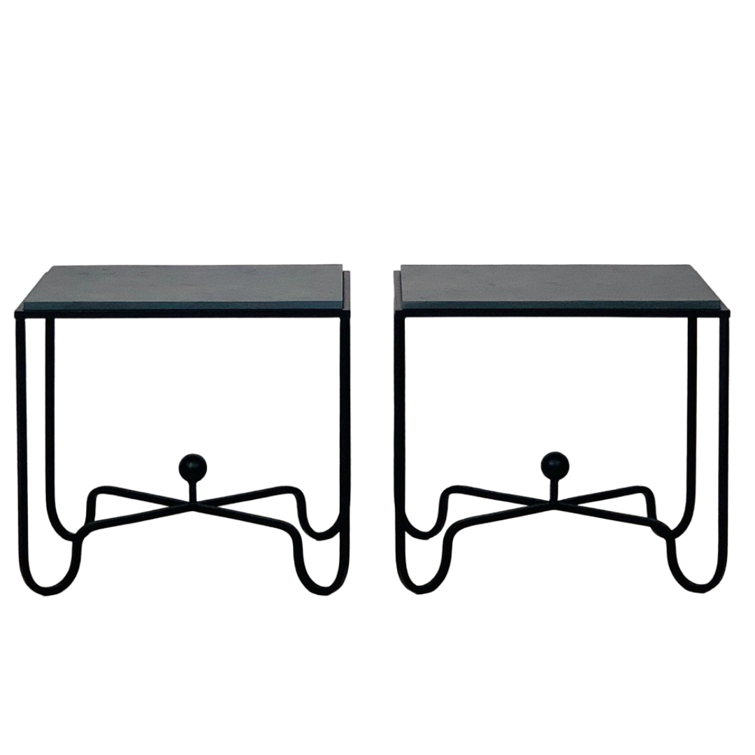 Paire de tables d’appoint 'Entretoise' noire