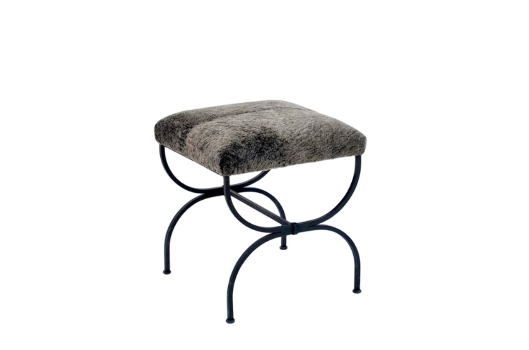 Paire de strapotin 'Arcade' assise shearling gris