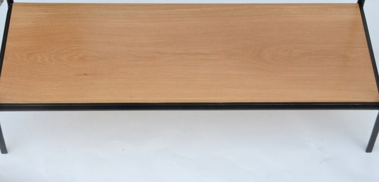 Table d'appoint 'Rectiligne' avec plateaux en chêne