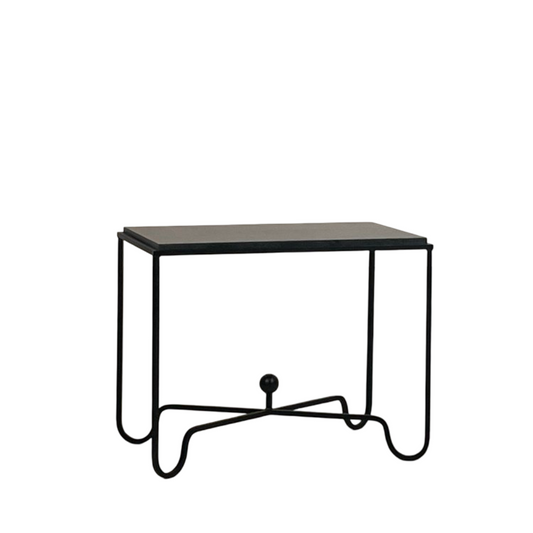 Table d’appoint / bout de canapé 'Entretoise' noire