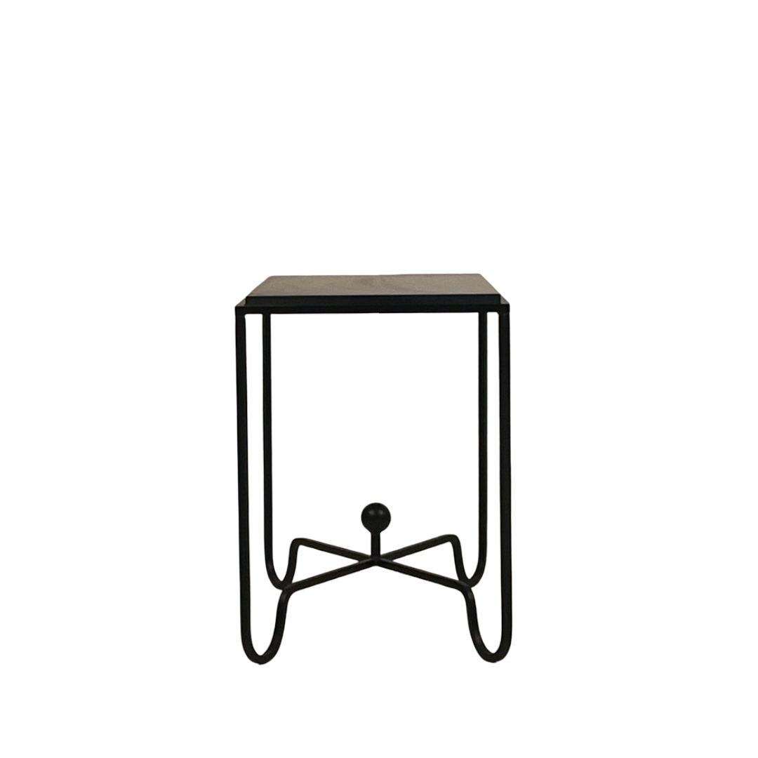 Table d’appoint / bout de canapé 'Entretoise' noire