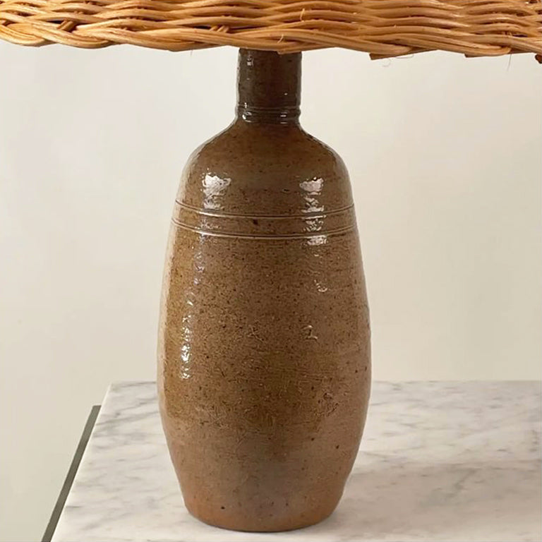 Paire de lampes 'Gourde' en grès 2 tons
